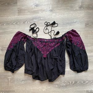 NWT embroidered boho free people blouse